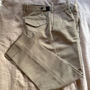 Dries Van Noten Khaki Dress Pants